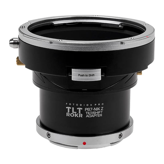 Fotodiox Pro TLT ROKR - Adaptador de Montaje de Lente de inclinación y Cambio para Lentes Pentax 6x7 a cámaras Nikon sin Espejo con Montura Z
