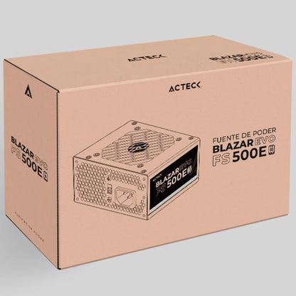 Acteck Fuente de Poder PC 500W Blazar EVO FS500E Slim Micro ATX Negro ES-05002E
