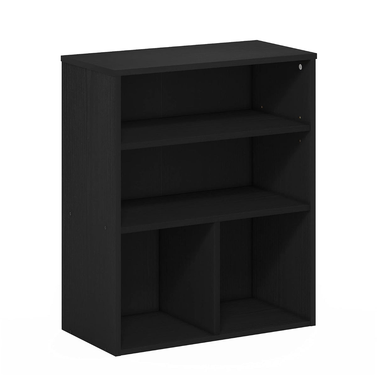 Furinno Pasir - Librería de 3 Niveles, Roble Negro