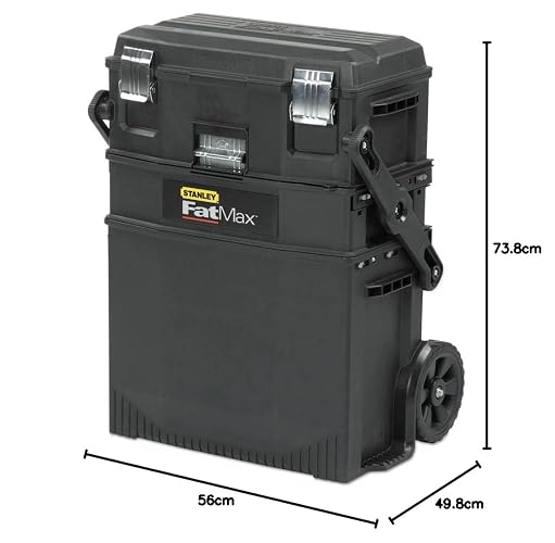 STANLEY Caja de Herramientas con Ruedas y Repisas Fatmax 4 en 1, 020800R