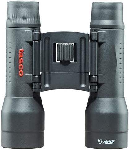 Tasco Binoculares Essentials Prisma Roof 10x32 mm Práctico y Ligero de Viaje. Binocular con Funda y Correa de Cuello. Prismáticos con Uso Multipropósito