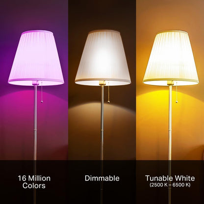 Kasa Smart - Bombillas WiFi inteligentes regulables que cambian a todo color y funcionan con Alexa y Google Home, A19, 9 W, 800 lúmenes, solo 2,4 GHz, no requiere hub, paquete de 2 (KL125P2), multicolor