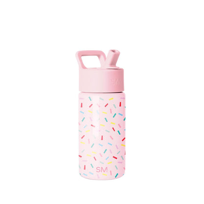 Simple Modern Summit Botella de Agua para Niños con Popote, 530 ml, Confetti - 0.4 Litros - Confetti