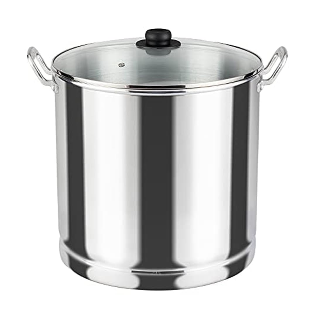 Vasconia Vaporera de Aluminio con Tapa de Vidrio y Rejilla - 16.1 Litros