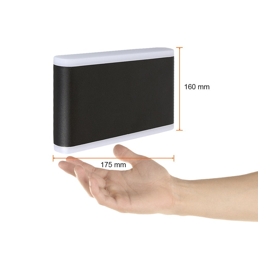 Tecnolite - Lámpara de Pared Arbotante Exterior LED 12 W, Luz Cálida Brillante 3000 K, Doble salida de luz