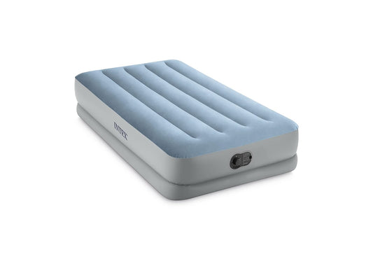 Intex 64157E Dura-Beam Plus Colchón de Aire de Altura Media: Fiber-Tech - Tamaño Doble - Bomba eléctrica USB incorporada - Altura de Cama de 14 Pulgadas - Capacidad de Peso de 300 Libras