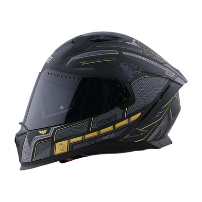 Edge Casco Modular DC para Moto con Doble Visor Antivaho, Certificado DOT - XL - BATMAN INTEGRAL