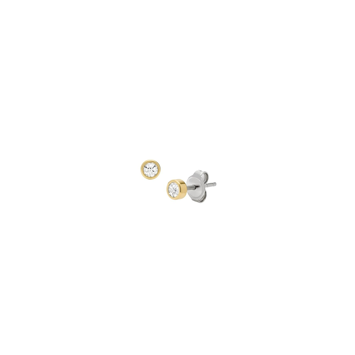 Set collar con aretes Fossil Sadie JF04881SET de acero inoxidable de color dorado para dama