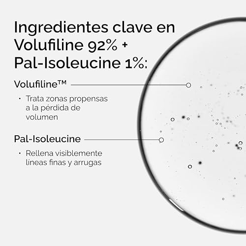The Ordinary Volufiline 92% + Pal-Isoleucine 1%, Suero facial concentrado con efecto voluminizador, para el cuidado de la piel con pérdida de volumen, 15 ml