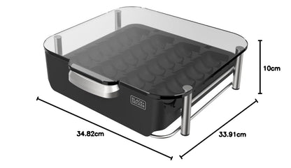 BLACK+DECKER bev by BLACK+DECKER Cajón de almacenamiento para cápsulas bartesianas, con capacidad para hasta 36 cápsulas bartesianas, resistente y apilable (BECS132)