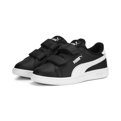 Puma - Tenis Unisex para niños Smash 3.0 de Piel con Velcro
