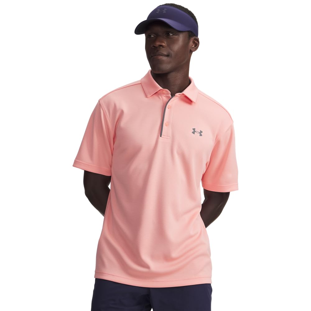 Under Armour Tech Polo de Golf para Hombre - (603) Rosa Posh -  - Gris tono - XL