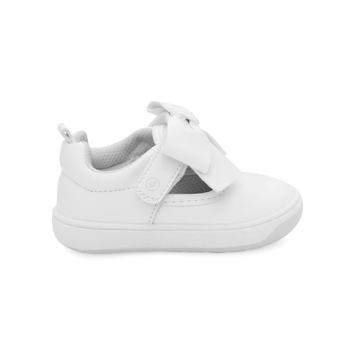 Stride Rite - Zapatos Kamila para bebé (bebé/bebé), Blanco, 4 Toddler