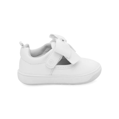 Stride Rite - Zapatos Kamila para bebé (bebé/bebé), Blanco, 4 Toddler