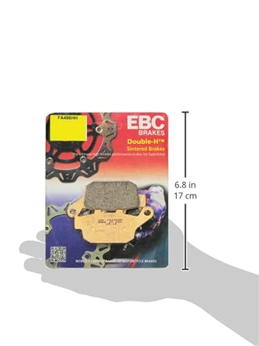 EBC Brakes FA496HH Pastillas de Freno de Disco Semimetálicas, Negro, 1 x 1