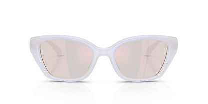 COACH Hc8434u Universal Fit Gafas Mujer - 53 mm - Perla metálica - espejo metálico