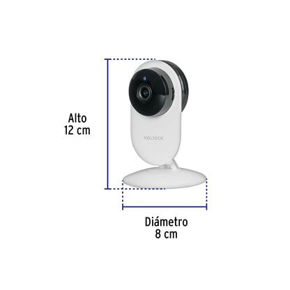 Volteck CTV-20W, Cámara WiFi Fija 2 MP detección de Movimiento