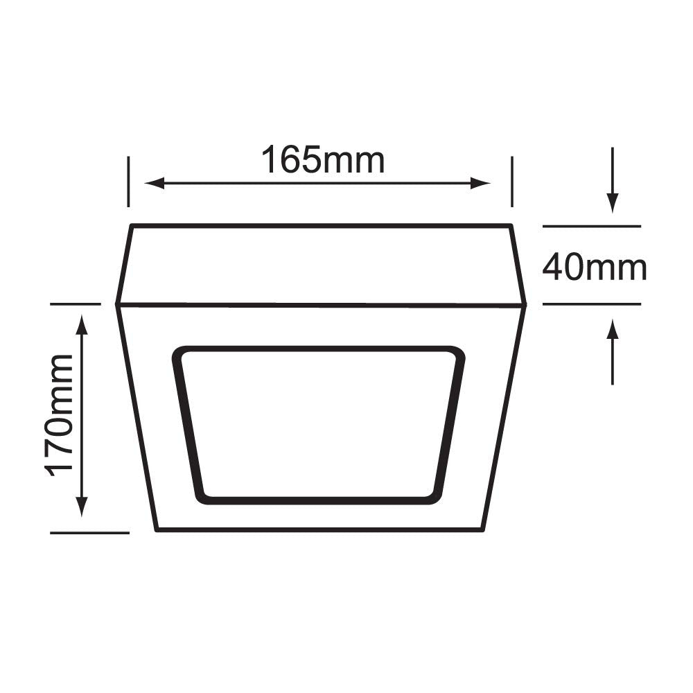 Tecnolite Lámpara Plafón LED de Sobreponer 12 W, Luz de Día, Interiores, No atenuable, LED integrado