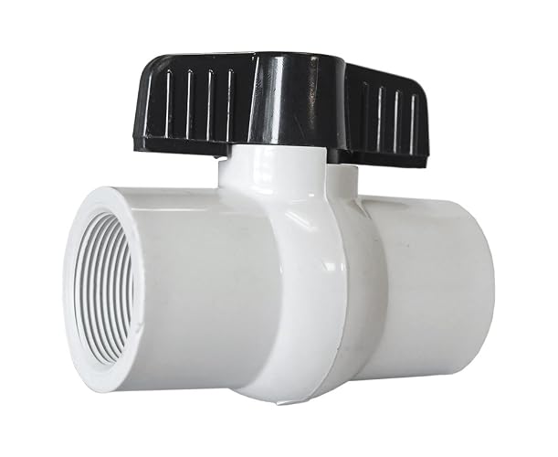 American Valve P200 - Válvula de bola de PVC de 1 1/2 pulgadas IPS Schedule 40, 1-1/2 pulgadas, color blanco
