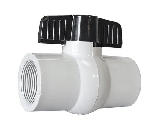 American Valve P200 - Válvula de bola de PVC de 1 1/2 pulgadas IPS Schedule 40, 1-1/2 pulgadas, color blanco