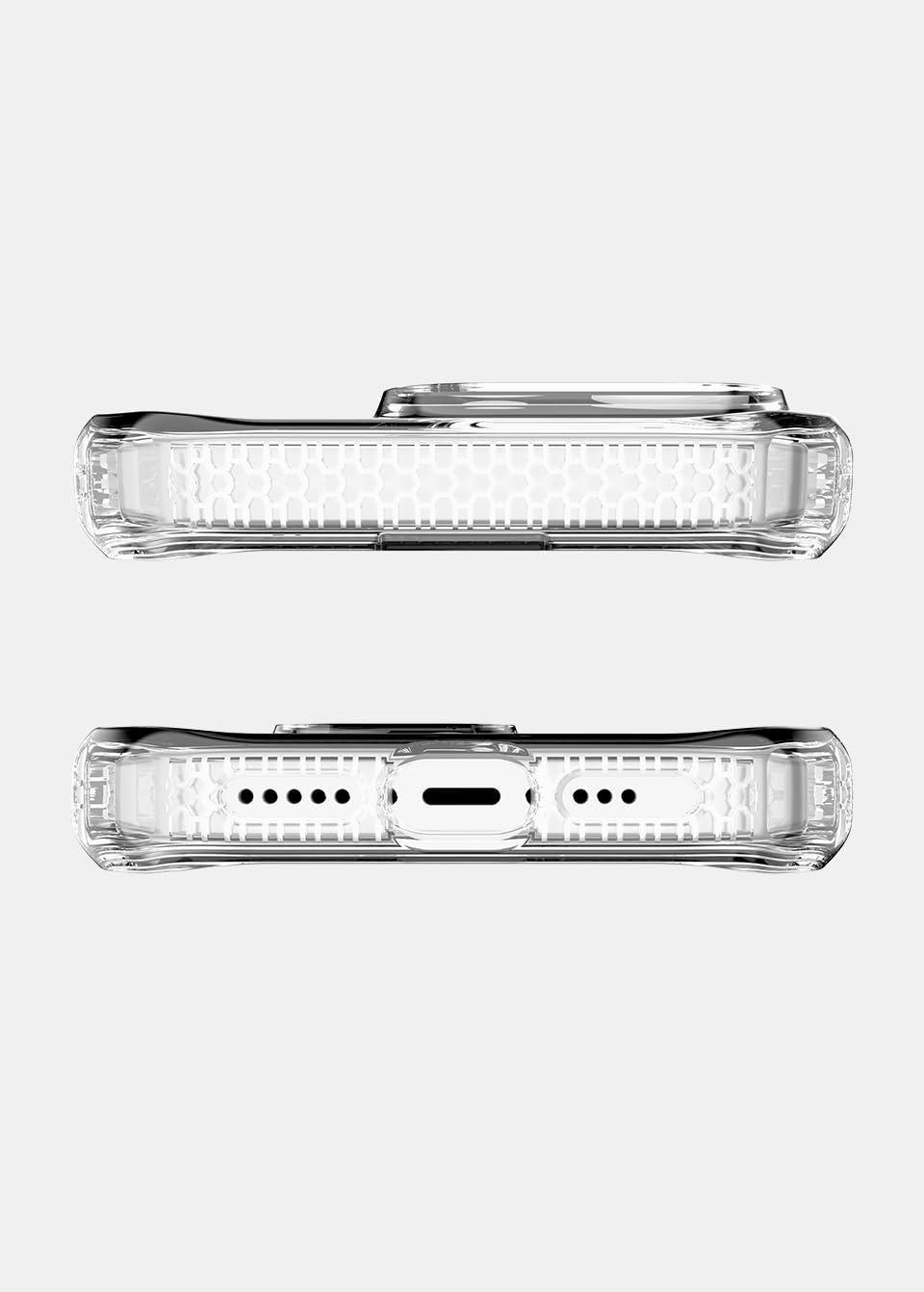 ItSkins Spectrum R Clear Funda Compatible con iPhone 15 Pro MAX, Protección Caídas 3m, Bordes Elevados, Tecnología Antimicrobiana - Transparente