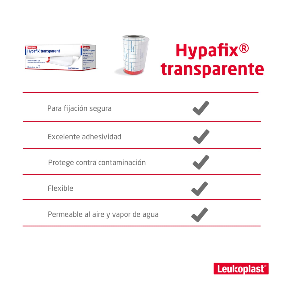 BSN Medical Solutions Leucoplasto Hypafix Transparente 10 CM x 2 MT | Color Transparente