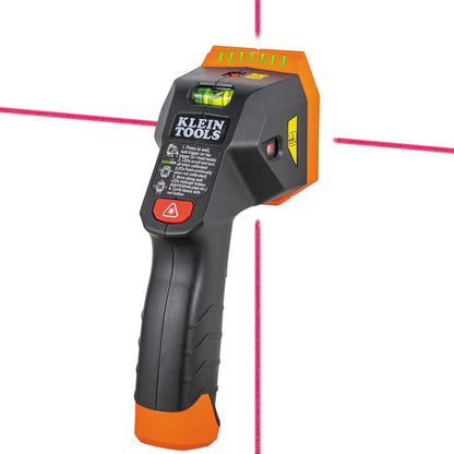 Klein Tools ESF150LL - Buscador electrónico de pernos con láser de línea cruzada, nivel de burbuja, clase láser 3R; ≤5 mW; 15 pies en todas las direcciones, para pernos de madera y metal, alerta LED y