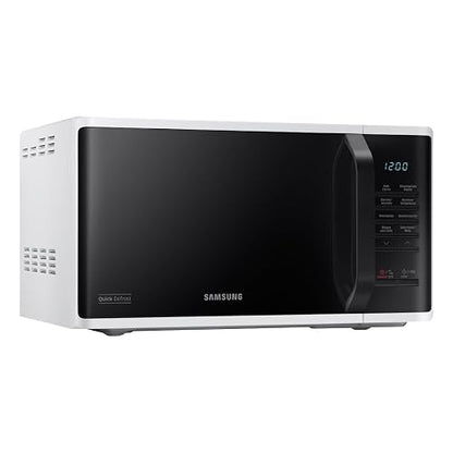 Horno de Microondas Samsung 0.8 Pies, recubrimiento interior en ceramica, modo ECO ahorra consumo de energia, descongelado rapido, blanco, modelo MS23K3513AW/AX