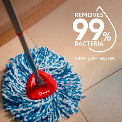 O-Cedar EasyWring RinseClean - Recambio de Microfibra para trapeador giratoria, 1 Paquete, Azul
