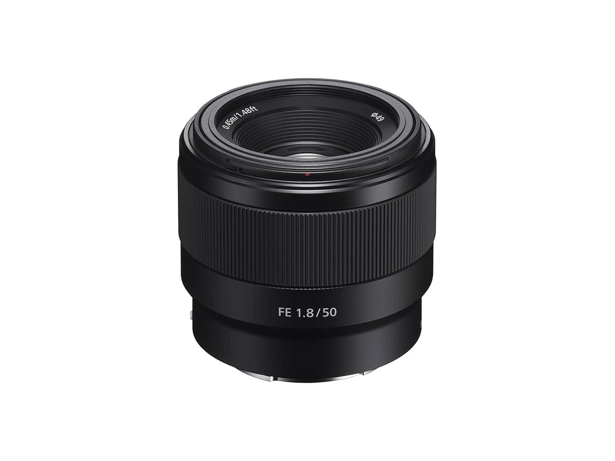 SONY Lente Fijo 50mm F1.8 Montura E Full Frame - FE SEL50F18F | Apertura F/1.8 con longitud focal de 50 mm y soporte de metal para retratos, fotografía con poca luz y video