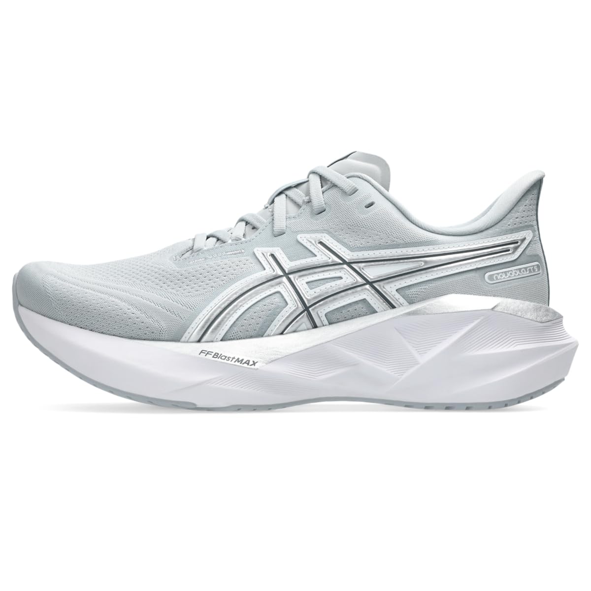 ASICS Novablast 5 TR Tenis para Correr Hombre - 30.0 cm - PIEDMONT GREY - PURE SILVER