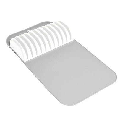 Madesmart Classic - Alfombrilla de cuchillo grande con agarre suave, cajón antideslizante, organización duradera para el hogar, sin BPA, color blanco