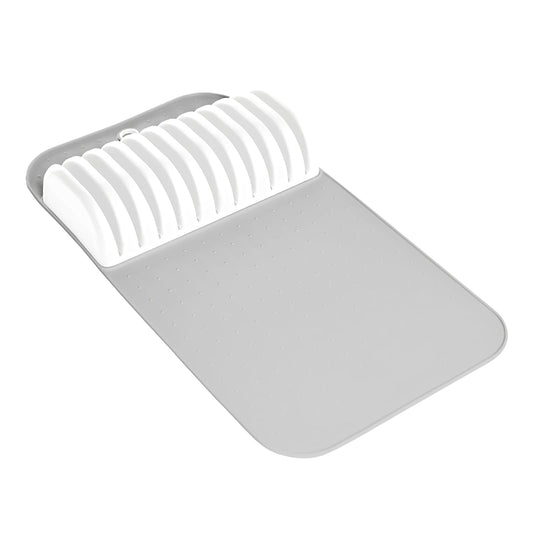 Madesmart Classic - Alfombrilla de cuchillo grande con agarre suave, cajón antideslizante, organización duradera para el hogar, sin BPA, color blanco