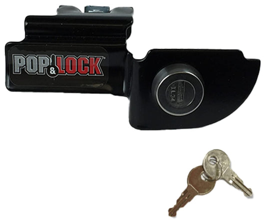 Pop & Lock PL3600 Cerradura Manual para Portón Trasero Negro Dodge Dakota y Mitsubishi Raider