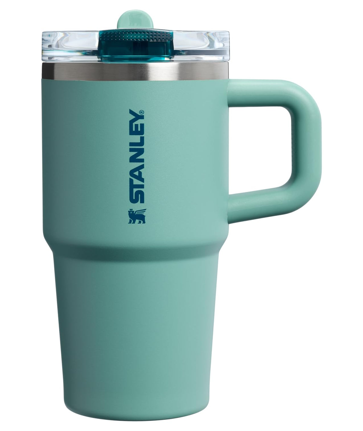Stanley Quencher ProTour Vaso Térmico con Popote Abatible, Acero Inoxidable - 20 Ounces - Verde primavera