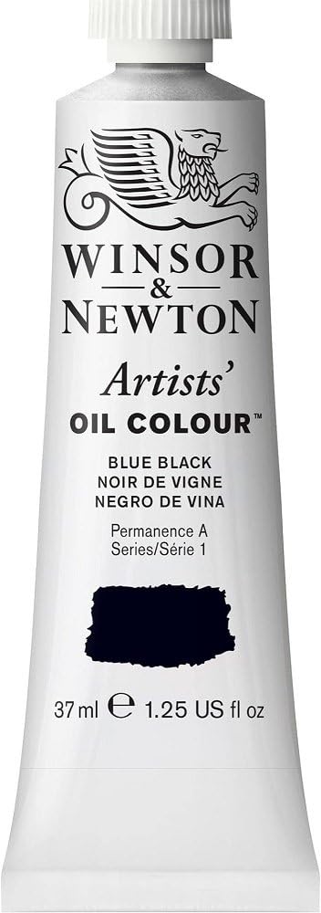 Winsor & Newton Artists' Oil Colour Pintura al Óleo Profesional, 37 ml - 37-ml Tube - Negro (Blue Black)