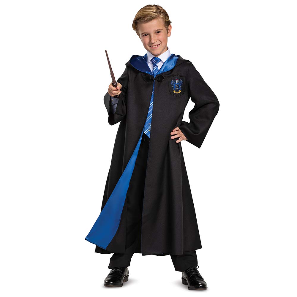Disguise Harry Potter Ravenclaw - Bata de lujo para niños, negro y azul, talla M (7-8)