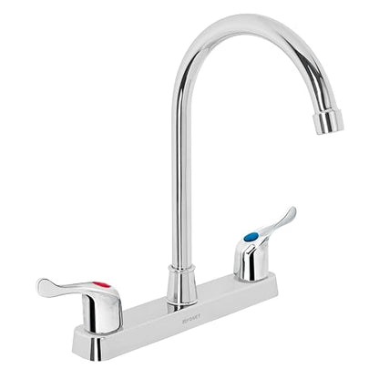 Foset Basic FP-320P, Mezcladora plástica 8" cuello alto para fregadero manerales de palanca