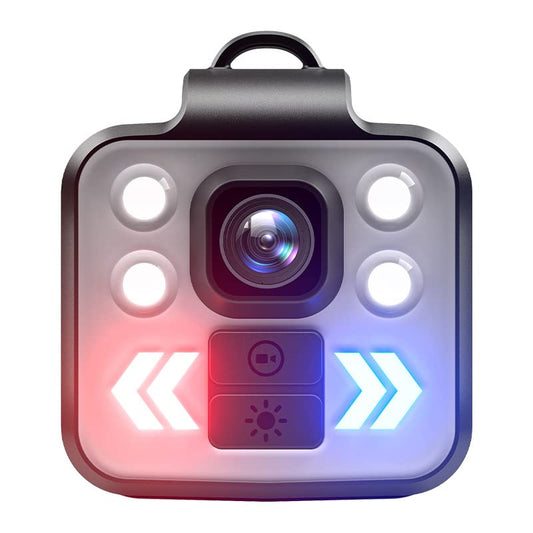 Cámara Corporal 1080P, Mini Grabadora de Video con Grabación de Audio y Video, Luz LED de 3 Modos, Tarjeta de 32G, Cámara Deportiva Impermeable para Acampar, Viajar
