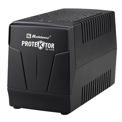 Koblenz REGULADOR RS-1410, 1410 VA / 700 Watts (SUSTITUTO del RE-110) 8 Cont REGULADOS Y ATERRIZADOS, DESC EN Alto Voltaje, Interruptor EN Encendido Y APAG DE Uso RUDO, 108-132 V, Garantia 2 AÑOS