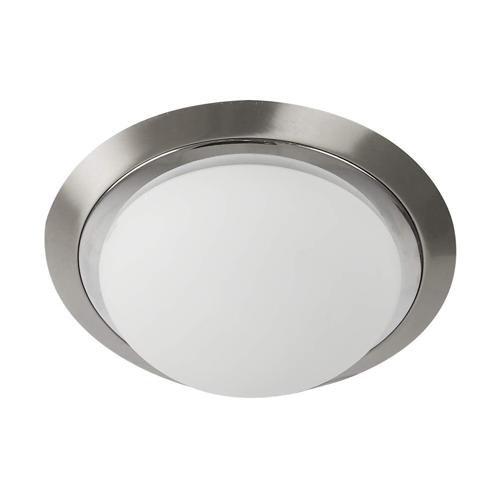 Tecnolite Lámpara LED de Techo, Luminario Circular para Sobreponer en Techo, Base E27, 100 - 240 V, Tecnolite, Color Satinado