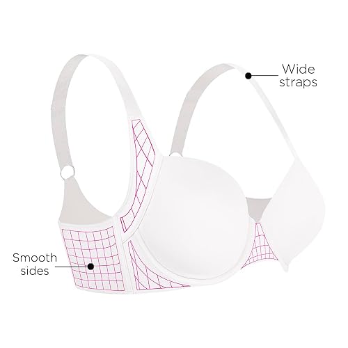 Ilusion Mujer Brasier Soporte Extremo Bra con Copa Preformada y Varilla Lateral Bras con Refuerzo en Costados y Tirantes Anchos 7352