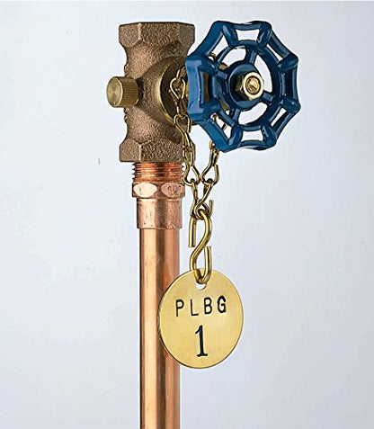 Brady 23210 1-1/2" Diameter B-907 Brass Round Blank Brass Valve Tags (Pack Of 25)