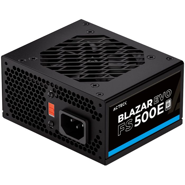 Acteck Fuente de Poder PC 500W Blazar EVO FS500E Slim Micro ATX Negro ES-05002E