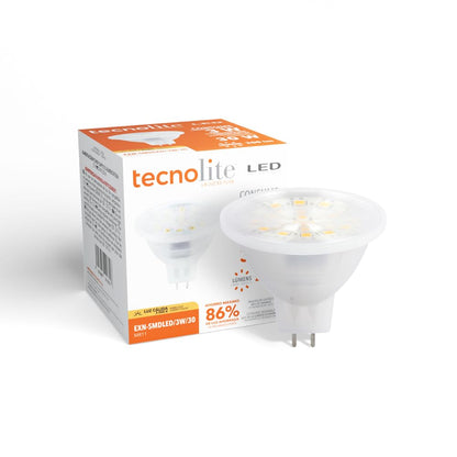 Tecnolite - Foco EXN LED 3 W, Luz Suave Cálida, 12 V, Base GX5.3, No atenuable