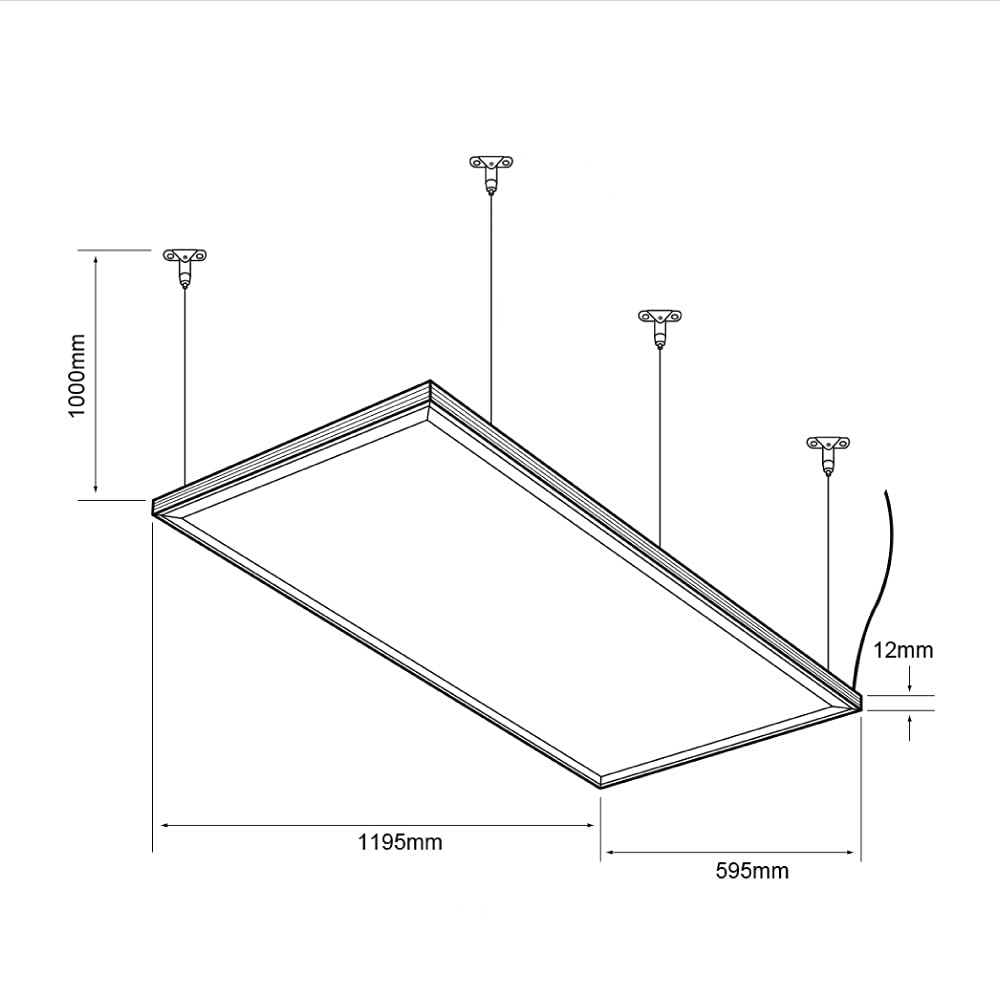 Tecnolite Panel LED 2x4 Suspendido/Empotrable PAN-LED/60/40/S, 60 W, Luz Blanca Neutra