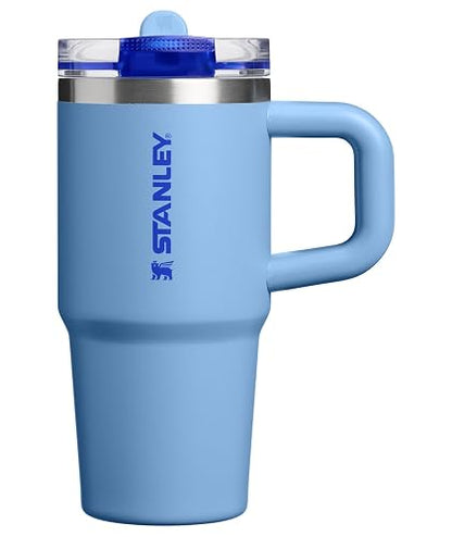 STANLEY Quencher ProTour - Vaso con popote abatible con tapa a prueba de fugas, 14 onzas, popote y mango integrados, compatible con portavasos para viajes, taza de acero inoxidable aislada, sin BPA