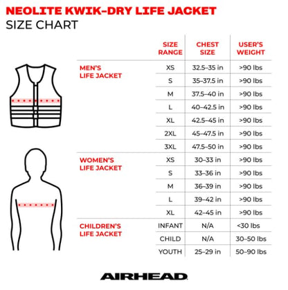 AIRHEAD Wicked Kwik-Dry - Chaleco de neolita