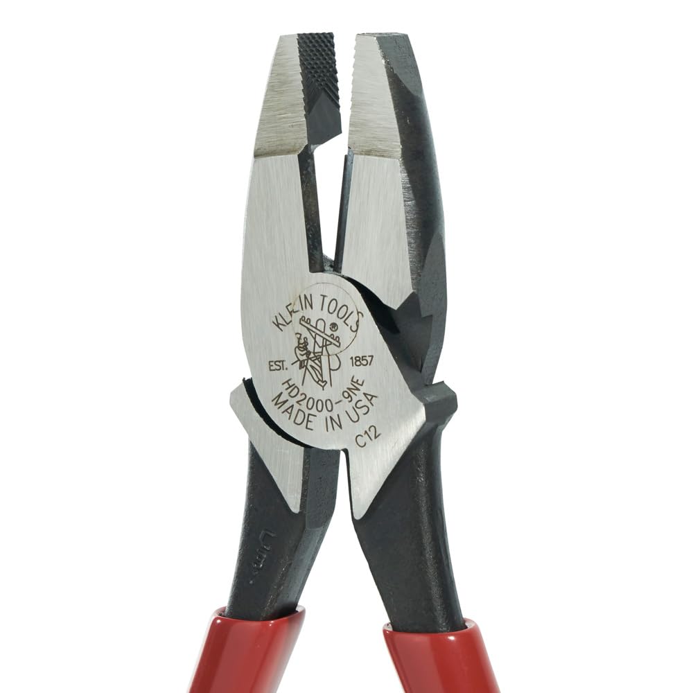 Klein Tools HD2000-9NE 2000 Series Side-Cutting Pliers, Hi-Leverage NE, HD Dip