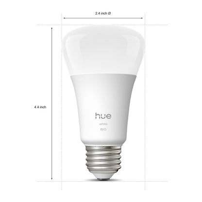Philips Hue Foco LED Inteligente A19 E26 9 W 810 Lúmenes Blanca Cálida 2700 K Paquete de 2